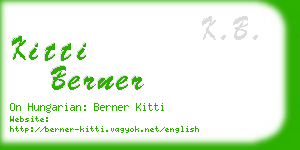 kitti berner business card